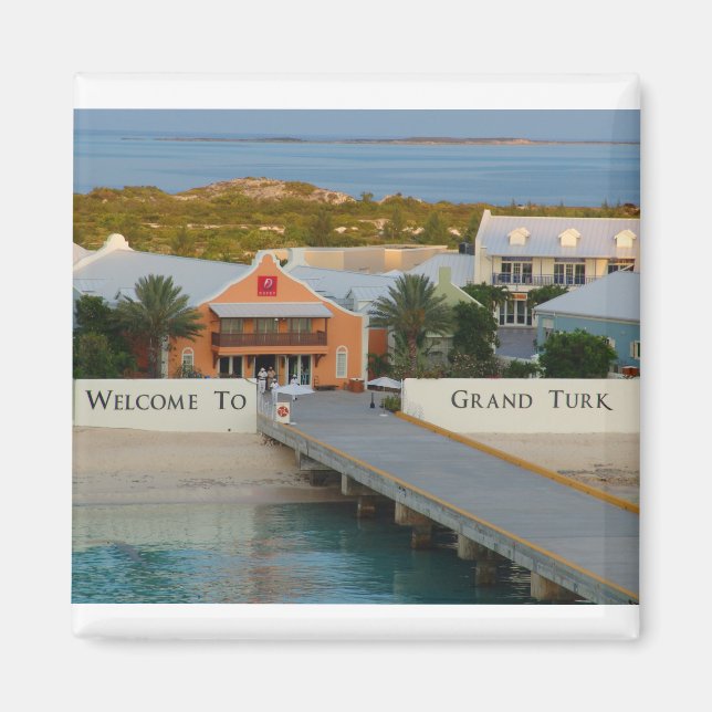 Íman Bem-vindo ao ímã de Grand Turk (Frente)