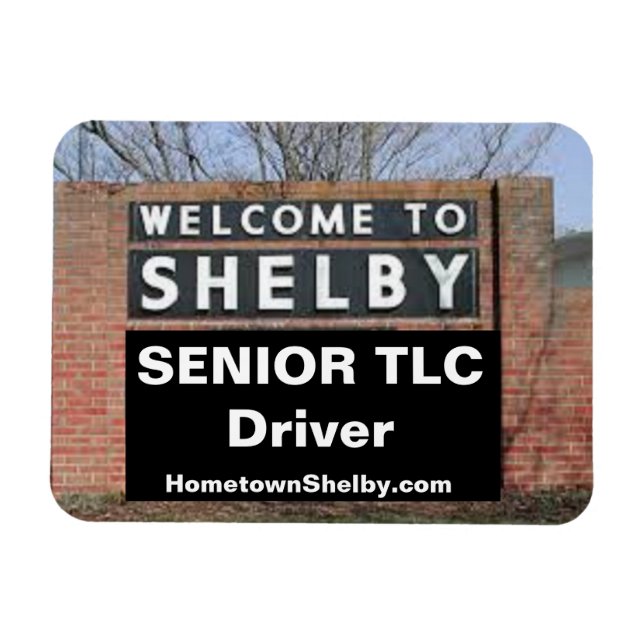 Íman BEM-VINDO AO Mais velho SHELBY TLC Driver (Horizontal)