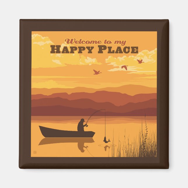 Íman Bem-Vindo Ao Meu Lugar Feliz (Frente)