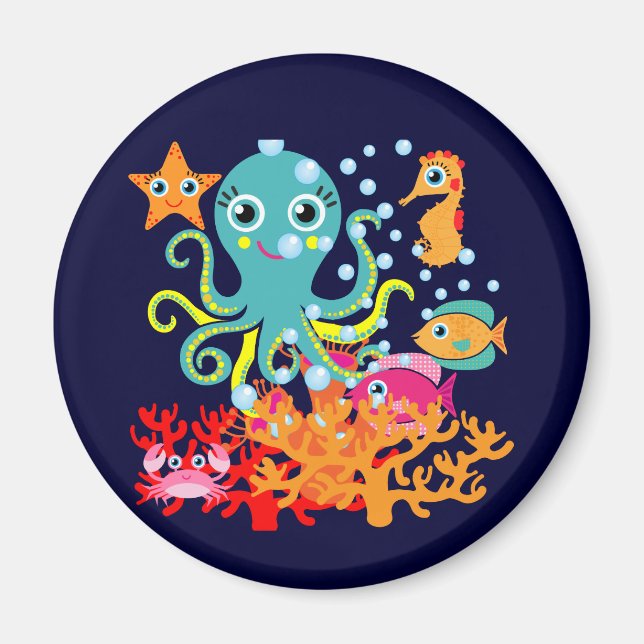 Íman Bem-vindo ao Oceano (Frente)