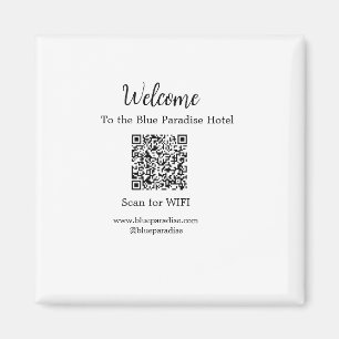 Íman Bem-vindo ao restaurante do hotel villa scan QR WI
