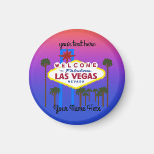 Íman Bem-vindo ao Sinal de Las Vegas 3 Round Magnet