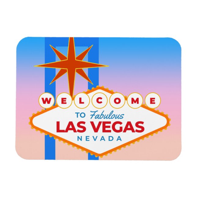 Íman Bem-vindo ao Sunset de Las Vegas (Horizontal)