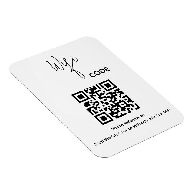 Íman Bem-vindo Código QR Scan para Conectar Wifi (Lado Direito)