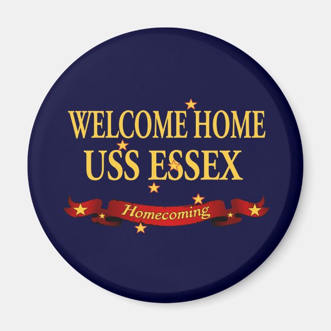 Íman Bem-vindo USS Domésticos Essex (Frente)