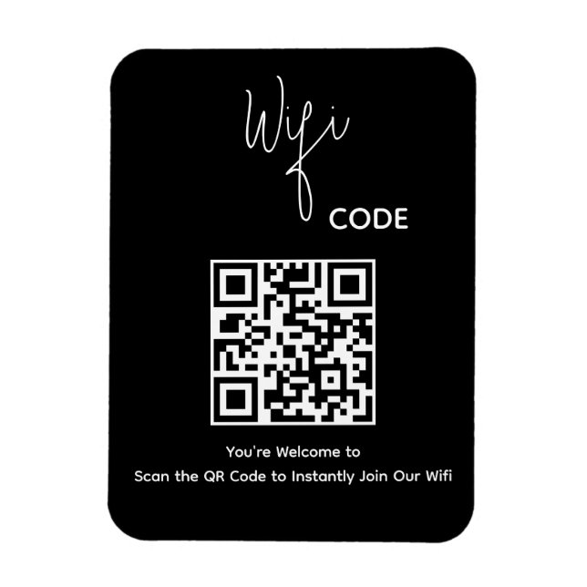 Íman Bem-vindo, Verificação de Código QR para Conectar  (Vertical)
