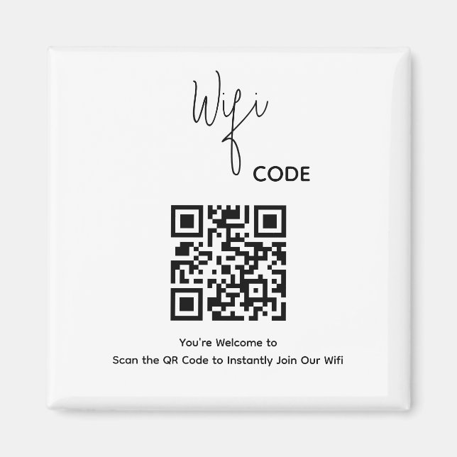 Íman Bem-vindo, Verificação de Código QR para Conectar  (Frente)
