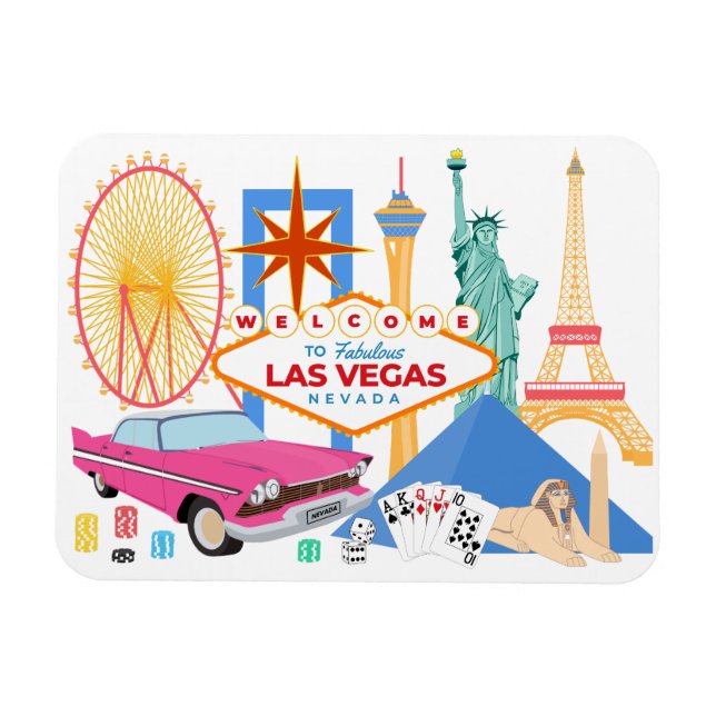 Íman Bem-vindos à fabulosa cidade de Las Vegas (Horizontal)