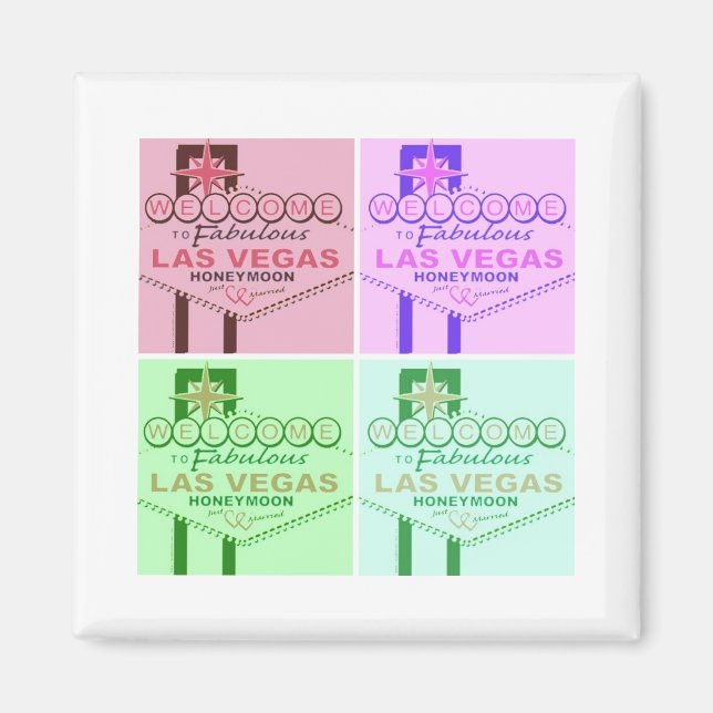 Íman Bem-vindos à Lua de mel de Las Vegas (Frente)