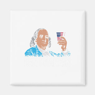 Íman Ben Drankin 4 de Julho Benjamin Franklin Homens Mu