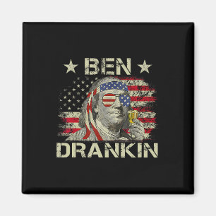 Íman Ben Drankin Benjamin Franklin 4 De Julho Engraçado