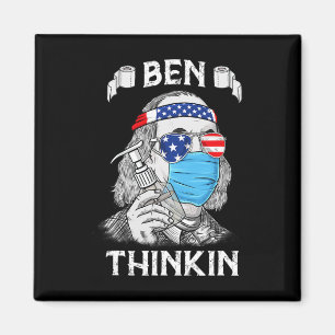 Íman Ben Thinkin 4 De Julho Divertido Benjamin Franklin