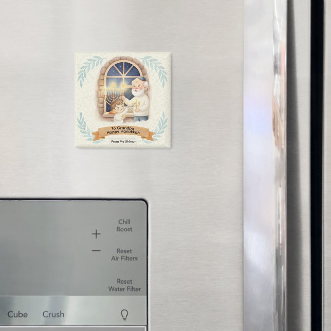 Íman Bênção de Hanukkah - Avô e Criança (In Situ (Fridge))