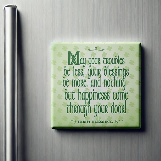 Íman Bênção irlandesa (Be inspired by this super cute magnet featuring and Irish Blessing. )