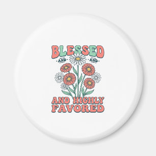 Íman Bendita e Altamente Favorecida Decoração Floral Vi