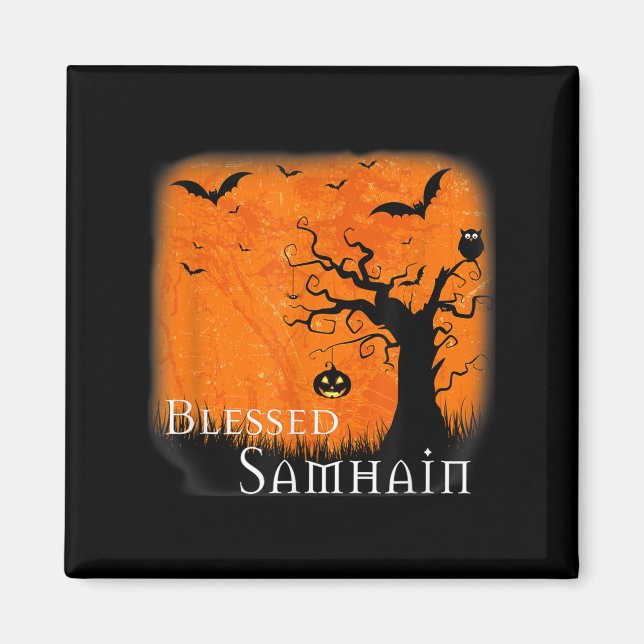 Íman Bendito Samhain Wiccan Celtic Pagan Halloween Witc (Frente)