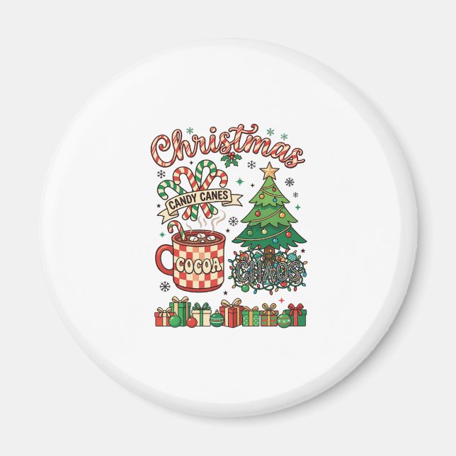 Íman Bengalas de Natal Cacau Caos Árvore Caneca Present (Frente)