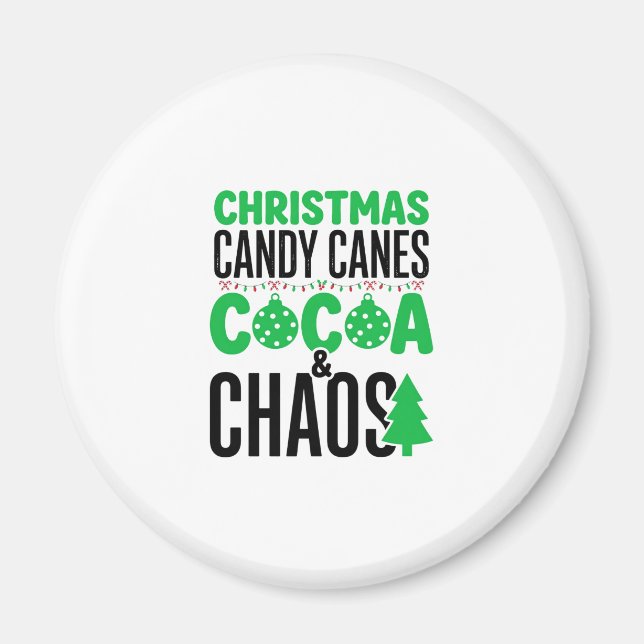 Íman Bengalas de Natal Cacau Caos Design (Frente)