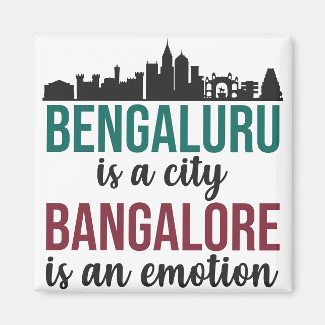 Íman Bengaluru é uma cidade Bangalore é uma emoção Índi (Frente)