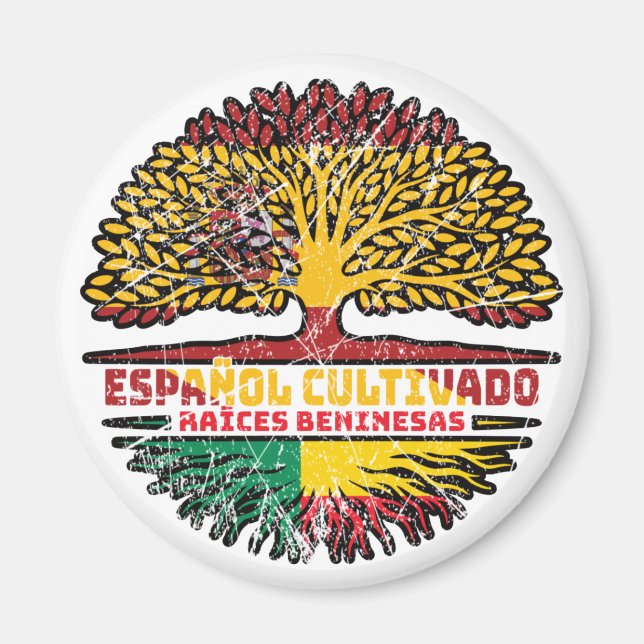 Íman Benim Beninense Espanhol Espanha Raízes da Árvore  (Frente)