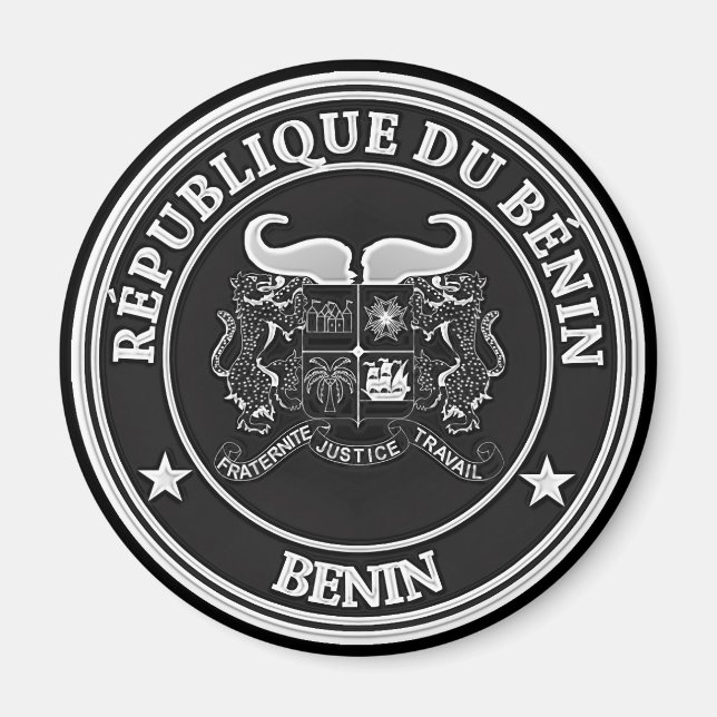 Íman Benin Round Emblem (Frente)