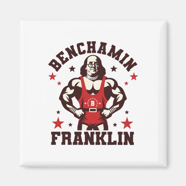 Íman Benjamin Benchamin Franklin Bench Press Bodybuildi (Frente)