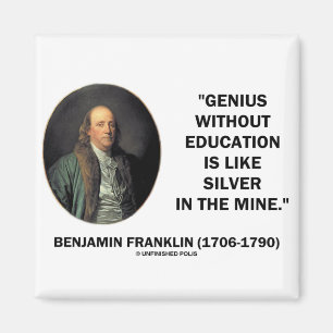 Íman Benjamin Franklin Genius Sem Cotação De Educação