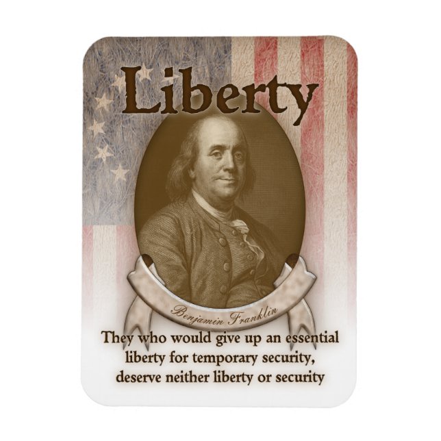 Íman Benjamin Franklin - Liberdade (Vertical)