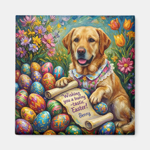 Íman BENNY ~ Labrador e Ovos de Páscoa ~ Ímã