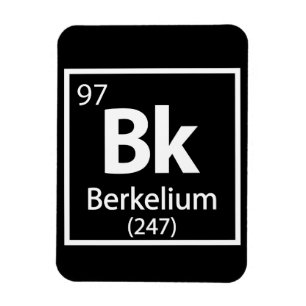 Íman Berkelium - Mesa periódica da ciência de Berkele
