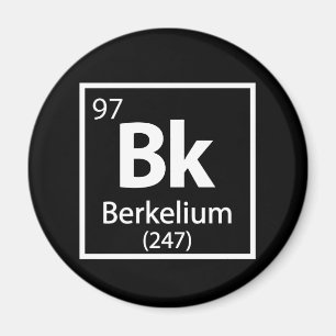 Íman Berkelium - Mesa periódica da ciência de Berkele