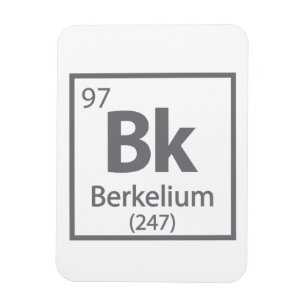 Íman Berkelium - Mesa periódica da ciência de Berkele