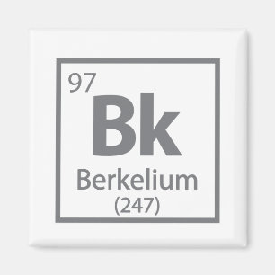 Íman Berkelium - Mesa periódica da ciência de Berkeley