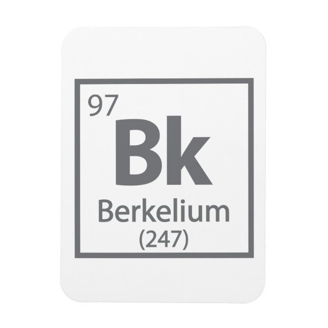Íman Berkelium - Mesa periódica da ciência de Berkeley (Vertical)