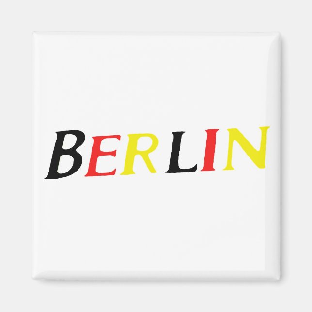 Íman Berlim, Alemanha em Cores de Bandeira (Frente)