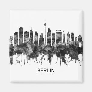 Íman Berlim Alemanha Skyline BW