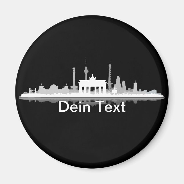 Íman Berlim cidade Skyline - íman, de frigorífico, (Frente)
