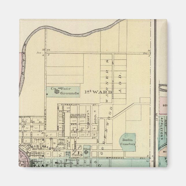 Íman Berlim e Vila de Plymouth (Frente)