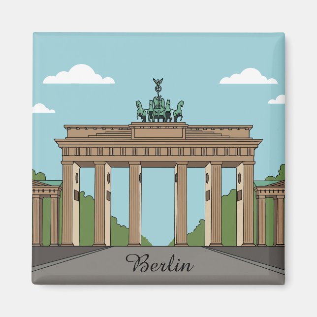 Íman Berlin Brandenburg Gate – Classic City Landmark (Frente)