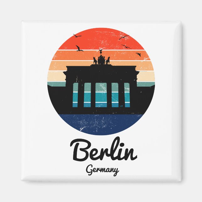 Íman Berlin Germany Vintage Sunset (Frente)