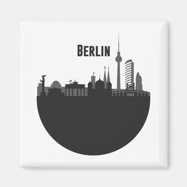 Íman Berlin Stadt Silhouette Skyline (Frente)