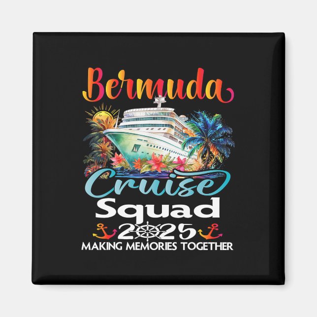 Íman Bermuda Cruise Squad 2025 Família Amiga Bermuda Cr (Frente)