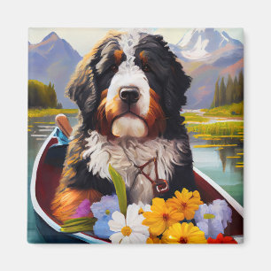 Íman Bernedoodle em um remo: Uma aventura cêntrica