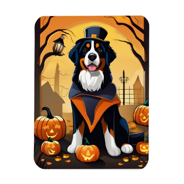 Íman Bernese Mountain Dog Halloween (Vertical)