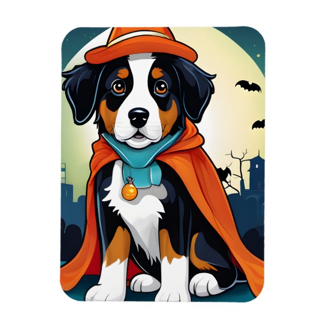 Íman Bernese Mountain Dog Puppy Halloween (Vertical)