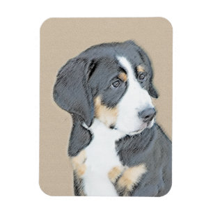 Íman Bernese Mountain Dog Puppy Painting - Arte Origina