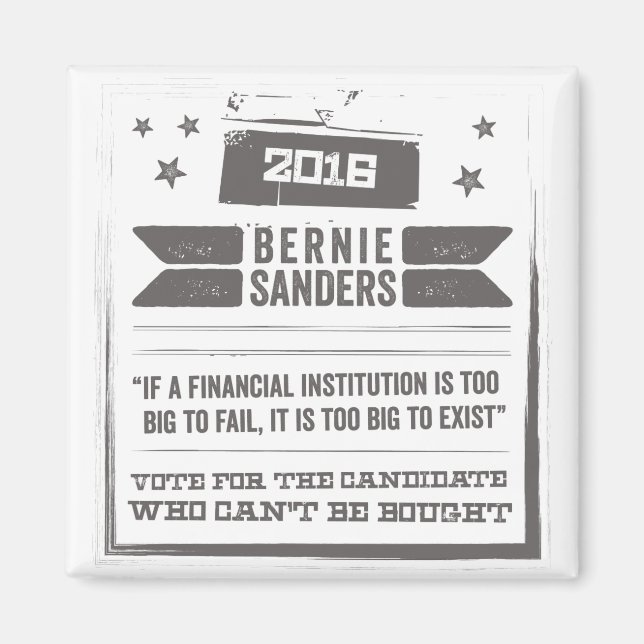 Íman Bernie: O Candidato não pode ser comprado (Frente)
