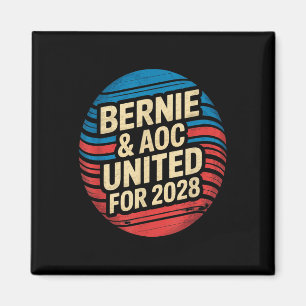 Íman Bernie Sanders E Aoc 2028 Para A Campanha Presiden