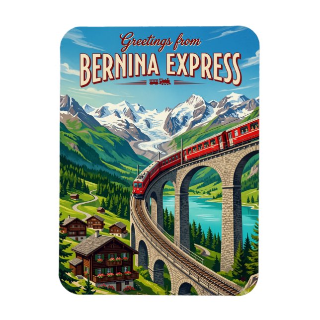 Íman Bernina Express Suíça (Vertical)