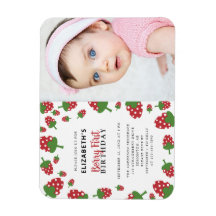 Berry First Birthday Cute Strawberry Foto